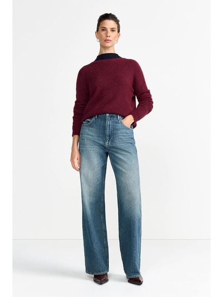 Rich & Royal Sweter w kolorze bordowym rozmiar: M. Czerwone swetry Rich & Royal, m, bez wzorów, bez ramiączek. Za 299.95 zł.