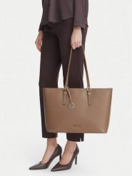Nine West Torebka EO-QUIET ELEGANCE-LDA9895 Beżowy ciemny. Brązowe shopper Nine West, bez wzorów, bez dodatków. Za 449.99 zł.