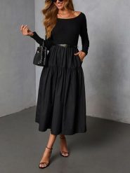 Milan Kiss Sukienka w kolorze czarnym rozmiar: S. Czarne sukienki Milan Kiss, s, bez wzorów, bez kołnierzyka, bez ramiączek, maxi. Za 183.59 zł.