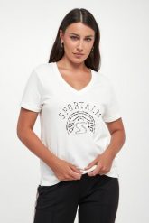 T-shirt damski z logo SPORTALM. T-shirty Sportalm, bez wzorów, bez kołnierzyka, bez ramiączek. Za 789.00 zł.