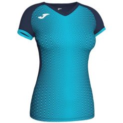 Koszulka do piłki nożnej damska Joma Supernova. Niebieskie bluzki Joma, xs, bez wzorów, sportowe, bez kołnierzyka, bez ramiączek. W wyprzedaży za 72.30 zł.