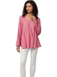 Heine Bluzka w kolorze jasnoróżowym rozmiar: 34. Różowe bluzki Heine, bez wzorów, z wiskozy, bez kołnierzyka, bez ramiączek. Za 60.99 zł.