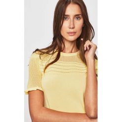 Morgan - T-shirt. Niebieskie t-shirty Morgan, m, bez wzorów, z dzianiny, bez kołnierzyka, bez ramiączek. W wyprzedaży za 99.90 zł.