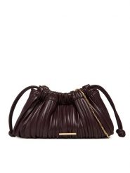 Calvin Klein Torebka Plisse Mini Drawstring Bag LV04F3077G Bordowy. Czerwone torebki klasyczne Calvin Klein, bez wzorów, ze skóry, bez dodatków. Za 429.99 zł.