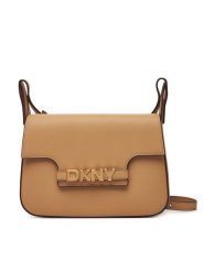 DKNY Torebka Avril R52EKJ30 Beżowy. Brązowe listonoszki DKNY, bez wzorów, ze skóry, bez dodatków. Za 829.99 zł.