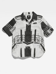 G-Star Koszula w kolorze biało-czarnym rozmiar: L. Białe koszule G-Star, l, bez wzorów, z bawełny, retro, bez kołnierzyka, bez ramiączek. Za 198.95 zł.
