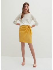 STEFANEL Spódnica w kolorze żółtym rozmiar: 44. Żółte spódnice Stefanel, bez wzorów, mini. Za 173.99 zł.