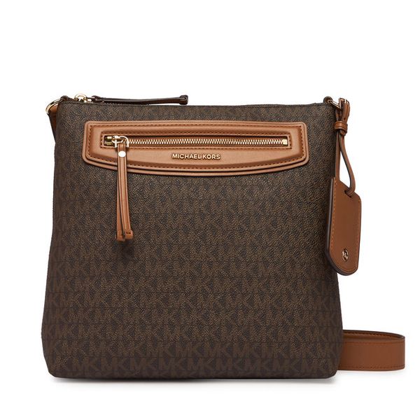 Torebka MICHAEL Michael Kors. Brązowe listonoszki MICHAEL Michael Kors, bez wzorów, bez dodatków. Za 683.99 zł.