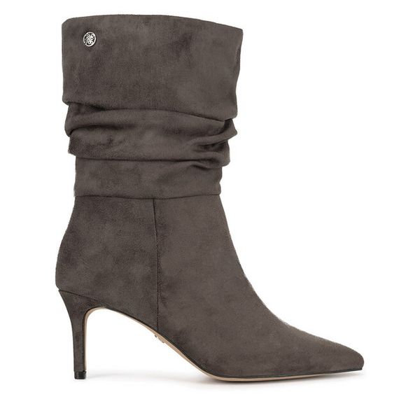 Botki Nine West. Szare botki Nine West, bez wzorów, bez obcasa, na szpilce, bez zapięcia. Za 299.99 zł.