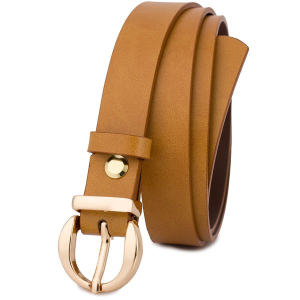 Pasek skórzany BELTIMORE r.95-110 cm O24 camelowy. Brązowe paski bez wzorów. Za 49.90 zł.
