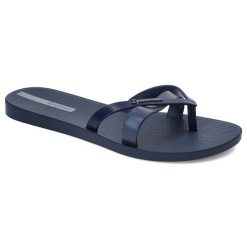 Granatowe Japonki Ipanema Modne Obuwie Damskie. Niebieskie klapki Ipanema, bez wzorów, z materiału, bez obcasa. Za 69.99 zł.