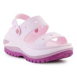 Sandały Crocs Classic Mega Crush Clog 207989-5BX różowe. Czerwone sandały bez wzorów, klasyczne, bez obcasa, bez zapięcia. Za 449.26 zł.