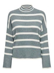 ONLY Sweter w kolorze szaro-białym rozmiar: M. Białe swetry Only, m, bez wzorów, ze splotem, bez ramiączek. Za 88.45 zł.