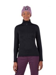 Bluza Rossignol W Blackside Fleece HZ czarna. Czarne bluzy Rossignol, na jesień, s, bez wzorów, z elastanu, bez kaptura. Za 407.35 zł.