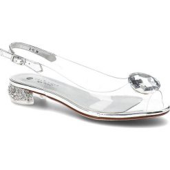 Srebrne Sandały Sca'Viola Damskie Eleganckie Obuwie. Szare sandały Sca'viola, bez wzorów, ze skóry ekologicznej, eleganckie, bez obcasa, na obcasie, bez zapięcia. Za 429.00 zł.