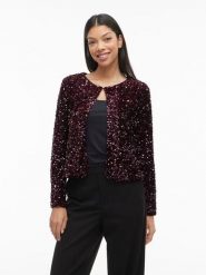 Vila Kardigan "Faith" w kolorze bordowym rozmiar: S. Czerwone kardigany Vila, s, bez wzorów. Za 126.99 zł.