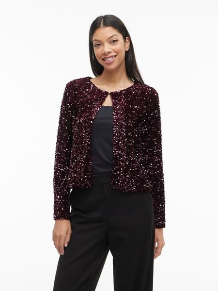 Vila Kardigan "Faith" w kolorze bordowym rozmiar: XS. Czerwone kardigany Vila, xs, bez wzorów. Za 69.42 zł.