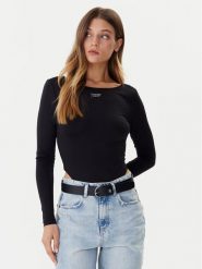 Tommy Jeans Body Silver Script DW0DW21574 Czarny Slim Fit. Czarne body Tommy Jeans, m, bez wzorów, z jeansu. Za 279.99 zł.