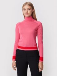 Pinko Golf Dolcevita 1G181Z A02M Różowy Regular Fit. Czerwone golfy Pinko, m, bez wzorów, z wełny, bez ramiączek. Za 669.99 zł.
