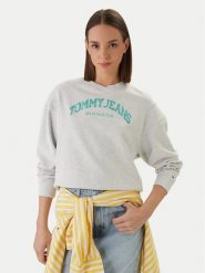 Tommy Jeans Bluza Varsity Crew DW0DW22365 Szary Regular Fit. Szare bluzy Tommy Jeans, s, bez wzorów, z bawełny, bez kaptura. Za 489.99 zł.