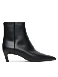 Calvin Klein Botki Ess Kitten Heel Ankle Boot HW0HW02586 Czarny. Czarne botki Calvin Klein, bez wzorów, ze skóry, bez obcasa, na słupku, bez zapięcia. Za 849.99 zł.