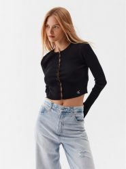 Calvin Klein Jeans Kardigan J20J221349 Czarny Slim Fit. Czarne kardigany Calvin Klein Jeans, l, bez wzorów, z jeansu. Za 169.99 zł.