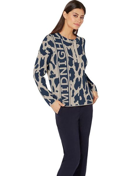 WITT WEIDEN Sweter w kolorze beżowo-granatowym rozmiar: 40. Brązowe swetry WITT WEIDEN, bez wzorów, z wełny, bez ramiączek. Za 83.03 zł.