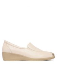 Caprice Półbuty 9-24350-45 Beżowy. Brązowe czółenka Caprice, bez wzorów, ze skóry, bez obcasa, na koturnie, bez zapięcia. Za 234.99 zł.