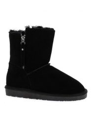 Gooce Skórzane botki zimowe "Tempe" w kolorze czarnym rozmiar: 41. Czarne botki Gooce, na zimę, bez wzorów, ze skóry, bez obcasa, na platformie, bez zapięcia. Za 217.99 zł.