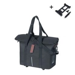 Torba na kierownicę z hakiem Basil City Mik KF. Czarne torby na ramię BASIL, bez wzorów, z materiału, sportowe, na ramię, bez dodatków. Za 374.49 zł.