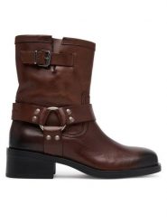 Tommy Jeans Botki Tjw Biker EN0EN02811 Brązowy. Brązowe botki Tommy Jeans, bez wzorów, z jeansu, bez obcasa, na płaskiej podeszwie, bez zapięcia. Za 899.99 zł.