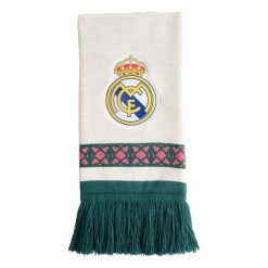 SZALIK PODSTAWOWY REAL MADRYT. Białe szaliki Adidas, bez wzorów, z dzianiny, eleganckie. Za 109.00 zł.