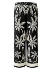 Miss Lagotte Spodnie w kolorze czarno-białym rozmiar: 36. Czarne spodnie materiałowe Miss Lagotte, bez wzorów, z materiału, z podwyższonym stanem. Za 131.43 zł.