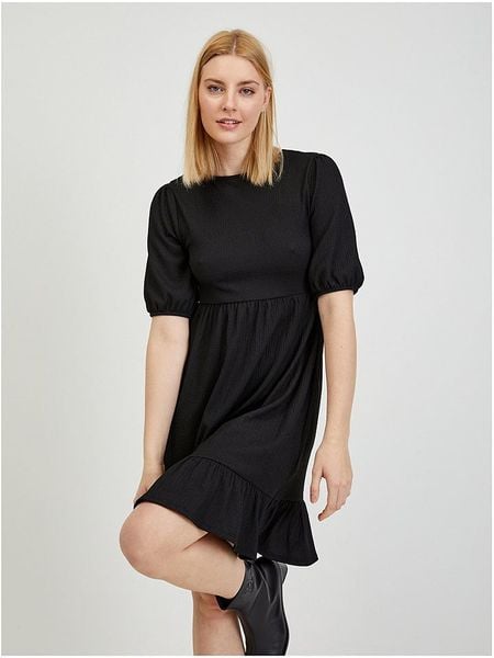 Orsay Sukienka w kolorze czarnym rozmiar: 38. Czarne sukienki Orsay, bez wzorów, bez kołnierzyka, bez ramiączek, midi. Za 73.95 zł.
