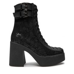 Botki Altercore. Czarne botki Altercore, bez wzorów, bez obcasa, na słupku, bez zapięcia. Za 749.99 zł.