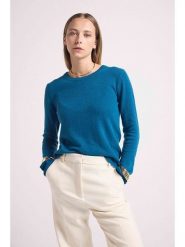 Maison Héritage Cashmere Kaszmirowy sweter w kolorze niebieskim rozmiar: XL. Niebieskie swetry Maison Héritage Cashmere, xl, bez wzorów, z kaszmiru, bez ramiączek. Za 349.73 zł.
