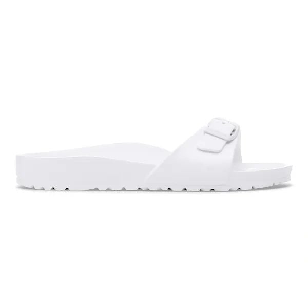 BIRKENSTOCK Madrid EVA White Klapki damskie. Białe klapki Birkenstock, bez wzorów, z materiału, bez obcasa. Za 167.99 zł.