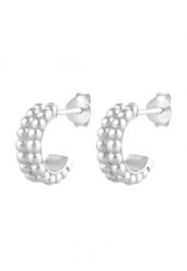 Elli Damskie kolczyki kreole mini kuleczki Minimal Look srebro 925 Sterling Silver Kolczyki 1 ct. Szare kolczyki Elli, srebrne. Za 153.99 zł.