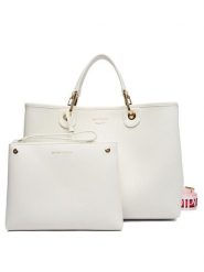 Emporio Armani Torebka EW000360 AF12103 M0034 Biały. Białe torebki klasyczne Emporio Armani, bez wzorów, ze skóry, bez dodatków. Za 1,339.00 zł.