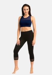 Legginsy na fitness damskie Teyli Glamo 3/4. Czarne legginsy Teyli, l, bez wzorów, z bawełny. Za 99.95 zł.