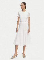 MICHAEL Michael Kors Sukienka codzienna MS683DUKS1 Biały Regular Fit. Białe sukienki MICHAEL Michael Kors, na co dzień, xs, bez wzorów, z syntetyku, bez kołnierzyka, bez ramiączek, proste. Za 1,229.00 zł.