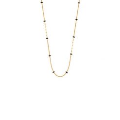 Naszyjnik Sublime z czarną emalią pozłacany. Czarne naszyjniki Lilou, pozłacane. Za 149.00 zł.