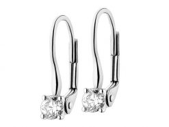Kolczyki z białego złota z brylantami - 0,33 ct - próba 585. Białe kolczyki Apart, z brylantem, złote. Za 6,190.00 zł.