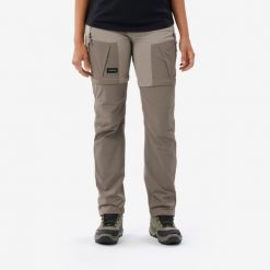 Spodnie trekkingowe damskie 2w1 Simond MT500. Brązowe spodnie sportowe SIMOND, m, bez wzorów, z materiału, trekkingowe. Za 199.99 zł.