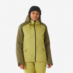 Kurtka narciarska i snowboardowa damska Quechua 500. Kurtki narciarskie WED'ZE, xl, bez wzorów, z materiału, bez kaptura, narciarskie. Za 399.99 zł.