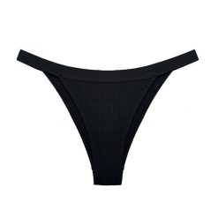 Figi z wycięciem na biodrach eleganckie i wygodne Claude. Niebieskie figi Intica, xl, bez wzorów, z materiału. Za 69.00 zł.