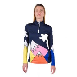 Bluza narciarska damska Rossignol Booster 1/2 Zip Top. Niebieskie bluzy Rossignol, na zimę, l, bez wzorów, bez kaptura. W wyprzedaży za 709.00 zł.