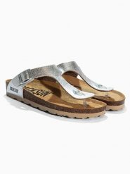 BACKSUN Japonki "Singapore" w kolorze srebrnym rozmiar: 36. Szare klapki Backsun, bez wzorów, z otwartym noskiem, bez obcasa. Za 169.95 zł.