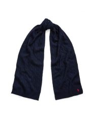 Polo Ralph Lauren Szalik 455956296009 Granatowy. Niebieskie rękawiczki Polo Ralph Lauren, bez wzorów, z materiału. Za 679.99 zł.