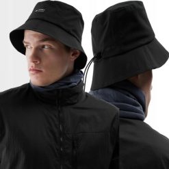 KAPELUSZ UNISEX 4F TREKKINGOWY BUCKET HAT Z FILTREM UPF AFCAU084 L. Czarne kapelusze 4f, bez wzorów. Za 57.53 zł.